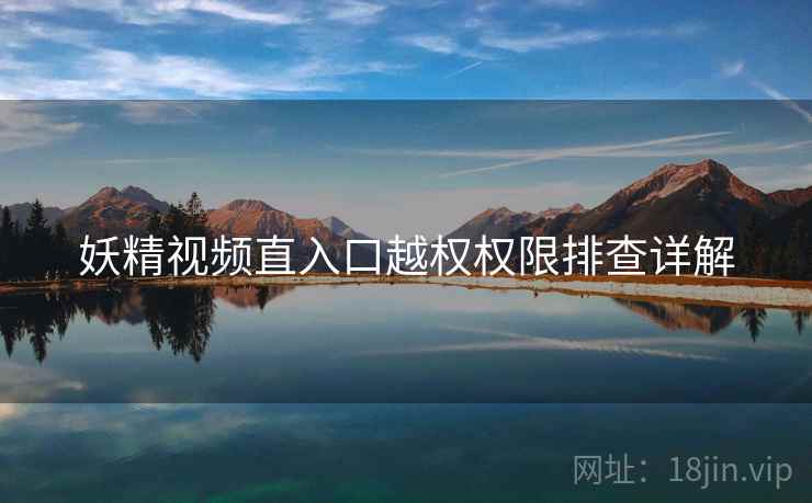 妖精视频直入口越权权限排查详解