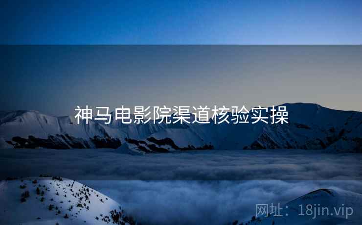 神马电影院渠道核验实操