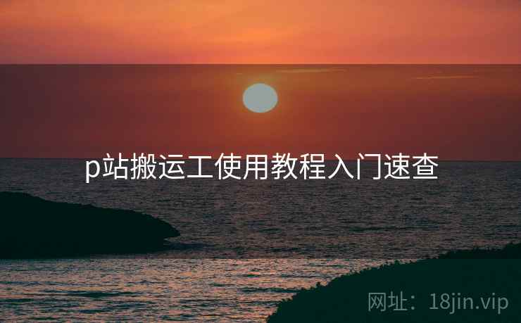 p站搬运工使用教程入门速查