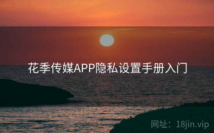 花季传媒APP隐私设置手册入门